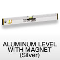 ALUMINUM LEVEL WITH MAGNET (Silver)
