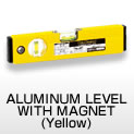 ALUMINUM LEVEL WITH MAGNET (Yellow)