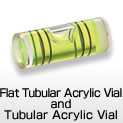 Flat Tubular Acrylic Vial and Tubular Acrylic Vial