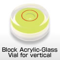 Block Acrylic-Glass Vial for vertical