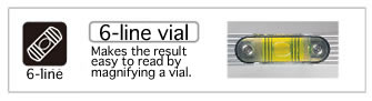 6-line vial／Measurements of the gradients of 1/100 and 2/100 can be made.