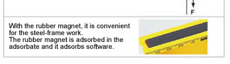 With the rubber magnet, it is convenient for the steel-frame work.The rubber magnet is adsorbed in the adsorbate and it adsorbs software.