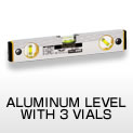 ALUMINUM LEVEL WITH 3 VIALS